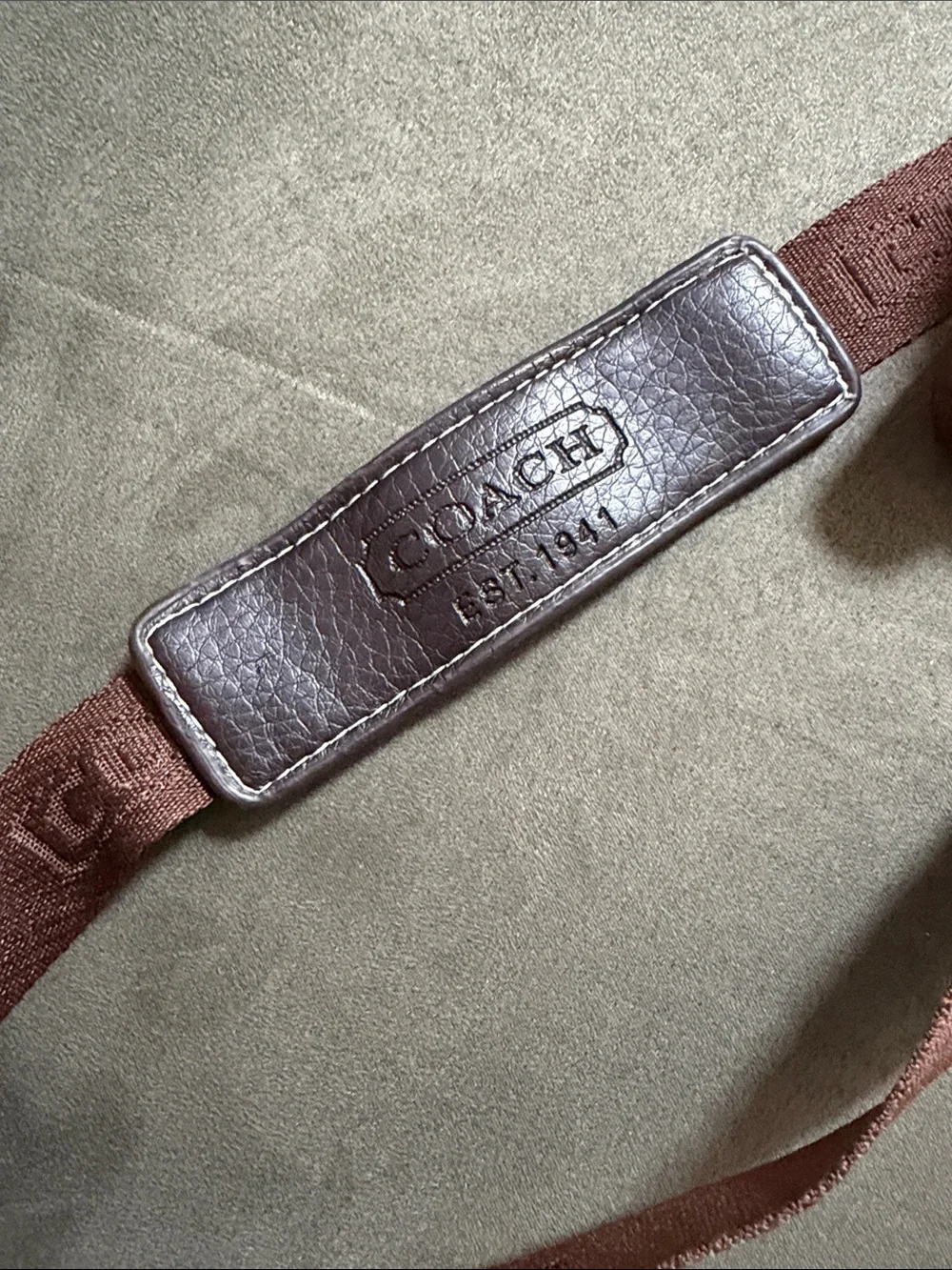 COACH Brown Signature Canvas Messenger Crossbody (1741)